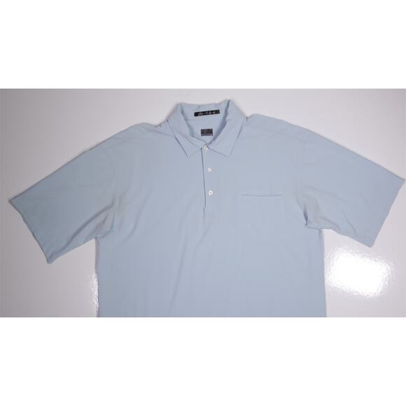 Tiger Woods Nike Golf DriFit Light Blue Performance Polo Shirt Men's Large - Picture 3 of 7